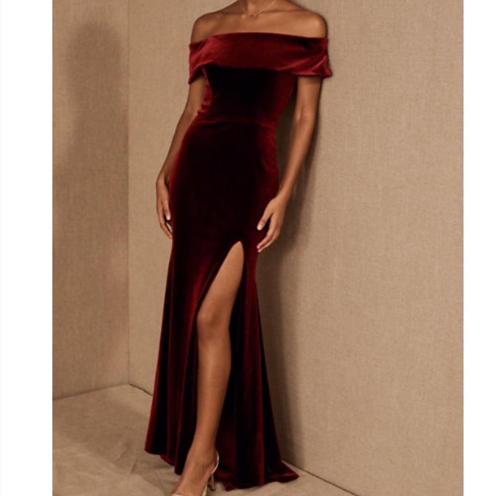 BHLDN Fawn Velvet Dress Size: 0